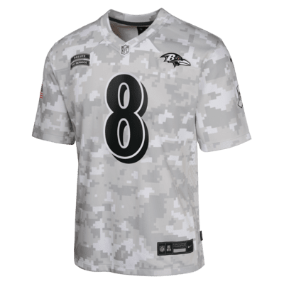 Lamar Jackson Baltimore Ravens Salute to Service Big Kids Nike Dri FIT NFL Limited Jersey. Nike